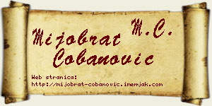 Mijobrat Čobanović vizit kartica